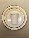 Birthday Festival party Christmas theme gradient color gilded laser paper cups and plates can be customized. Factory wholesale. Large quantity discount. Combination set 1 details Picture